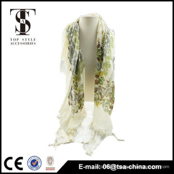 Imprimer Tassel Fringe soft Shawl towel Scarf Wrap